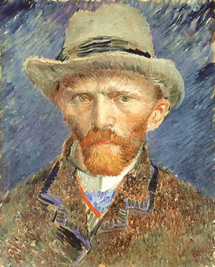 Figura 1: Autoritratto con cappello di feltro grigio, 1887, Vincent Van Gogh